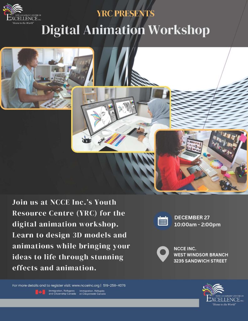 Digital Animation Workshop (WWB) @ NCCE Inc. Windsor-WEST Branch | Windsor | Ontario | Canada