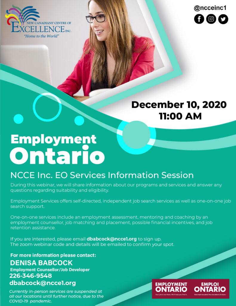 Employment Ontario Services - Dec 10, 2020
