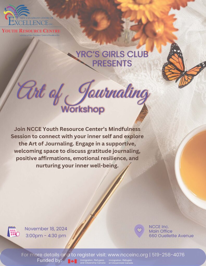 Art of Journaling Workshop @ NCCE Inc. - Main Branch | Windsor | Ontario | Canada