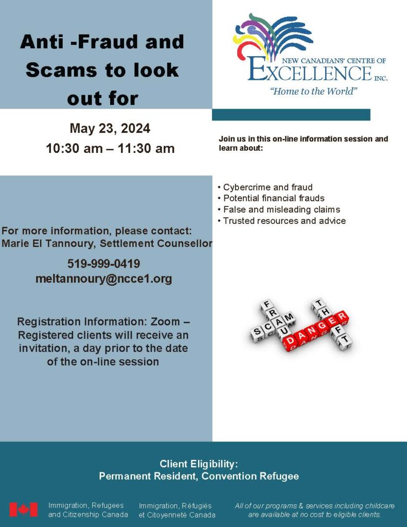 Anti-Fraud and Scams to look out for
