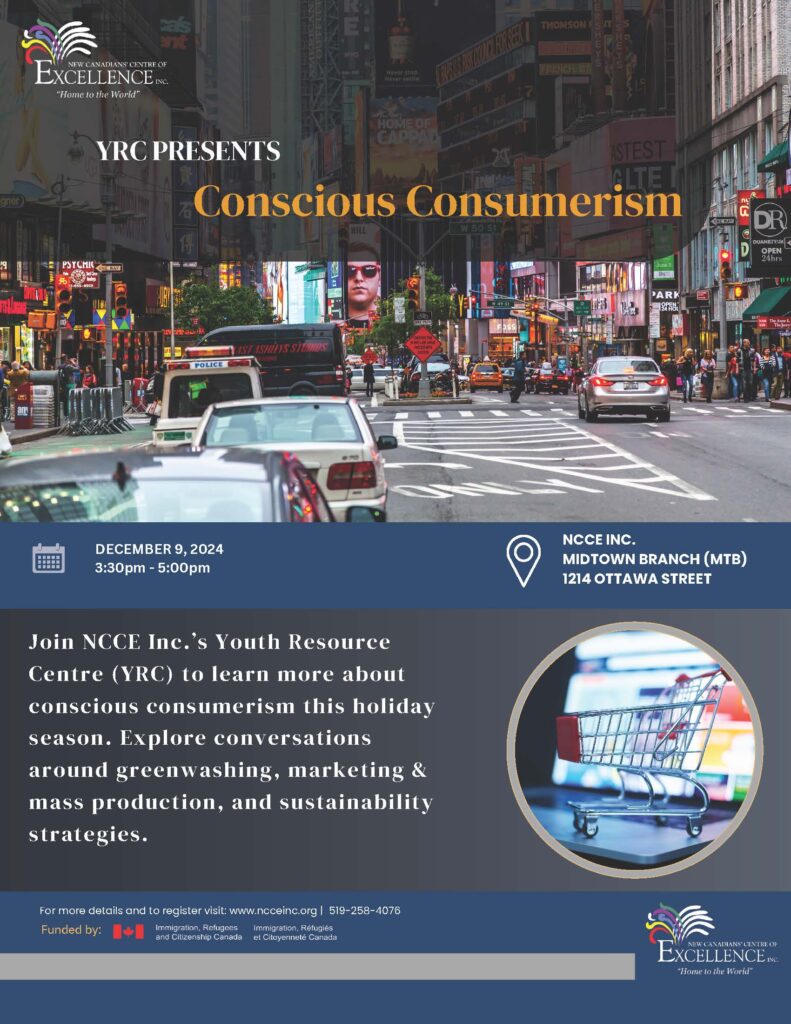 Conscious Consumerism @ NCCE Inc. Midtown Branch | Windsor | Ontario | Canada