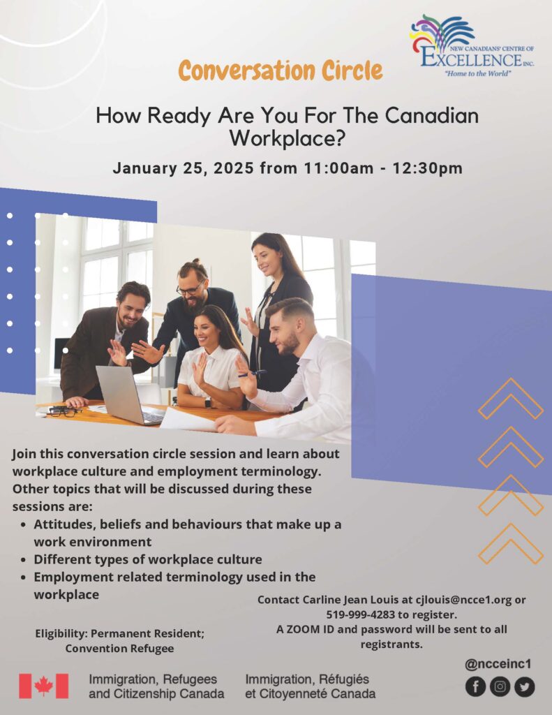 Conversation Circle: How Ready Are You For The Canadian Workplace?