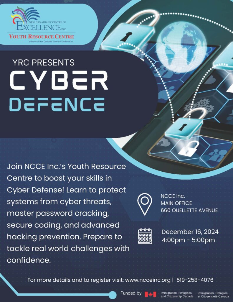 Information session: Cyber Defence @ NCCE Inc. - Main Branch | Windsor | Ontario | Canada