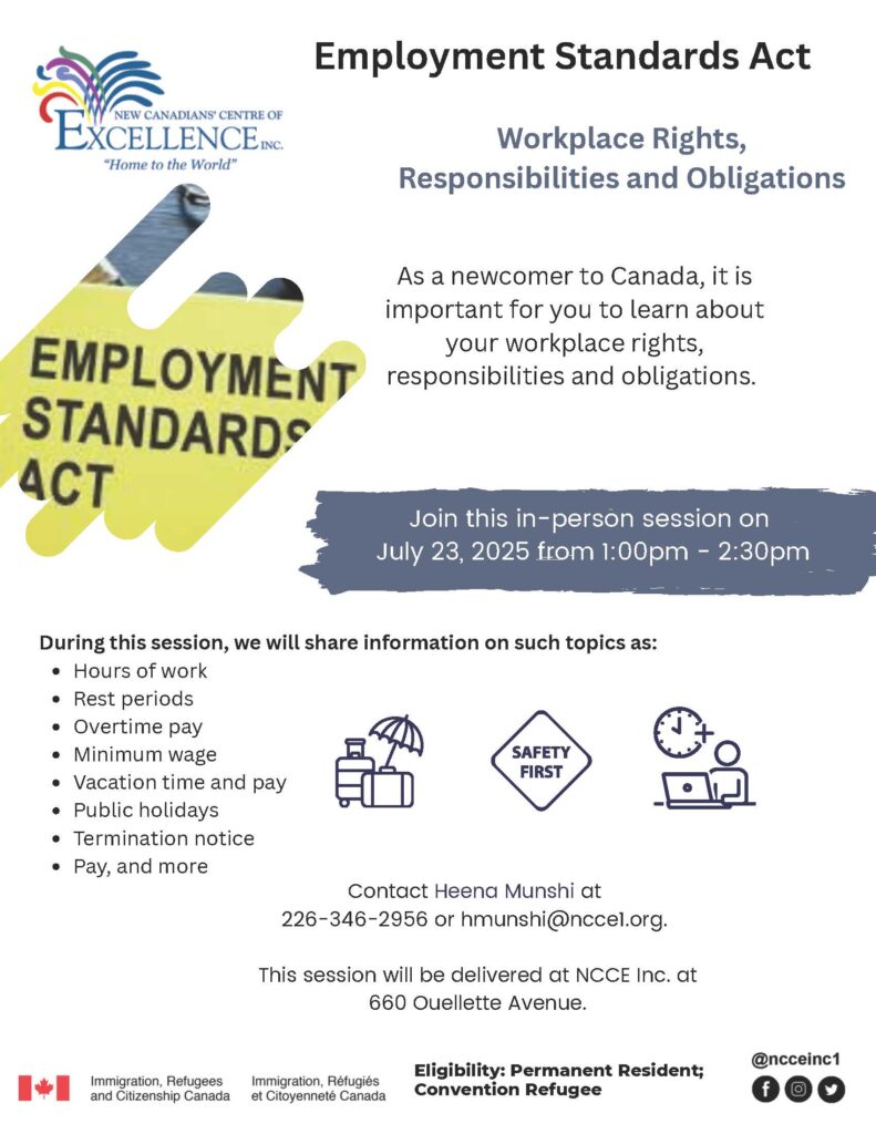 Employment Standards ActJoin this in-person session on