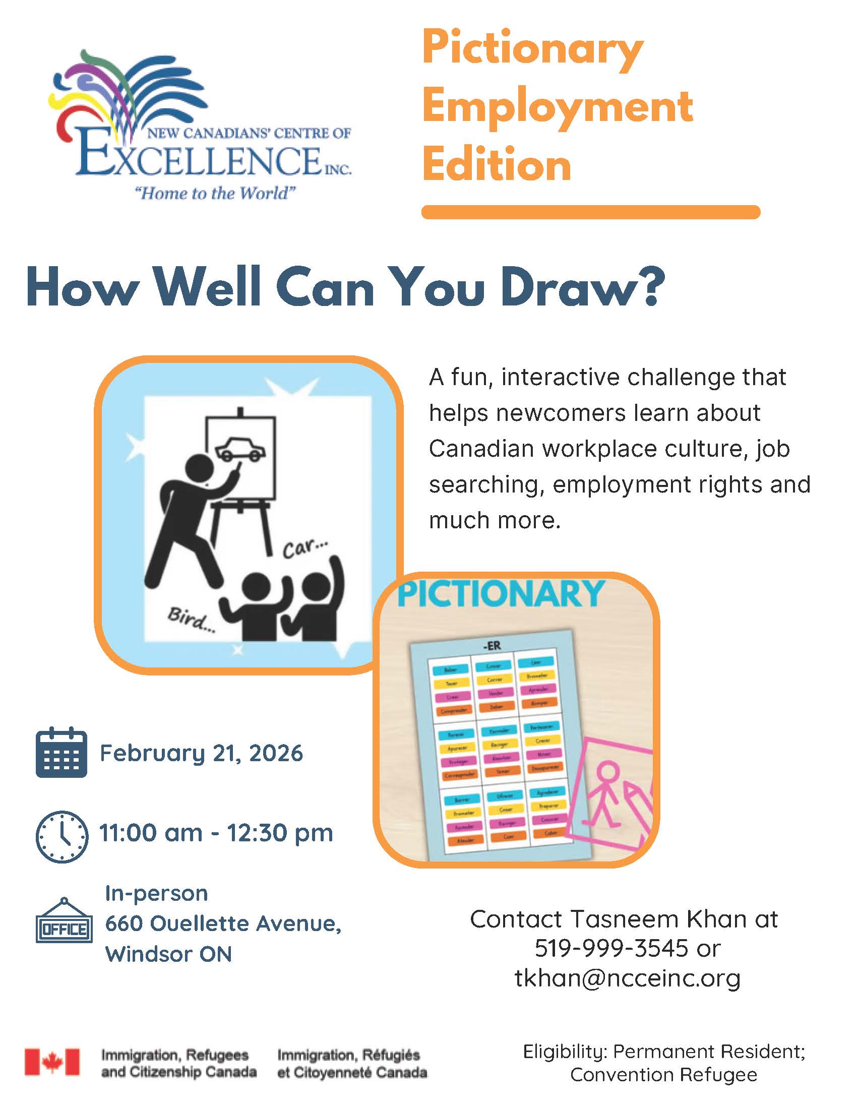 Pictionary Employment Edition - New Canadians' Centre of Excellence Inc.