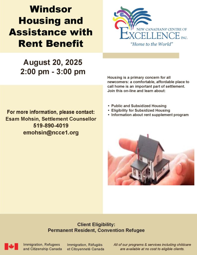 Windsor Housing and Assistance with Rent Benefit
