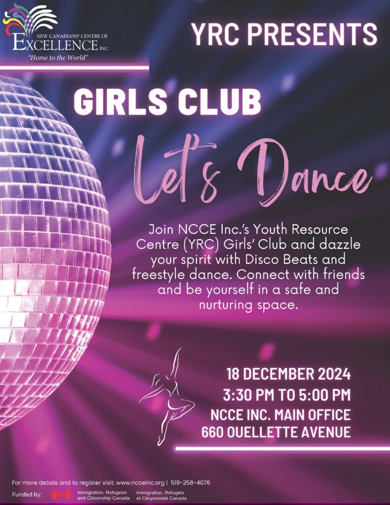 Girls Club (Main) @ NCCE Inc. - Main Branch | Windsor | Ontario | Canada