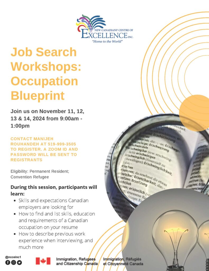 Job Search Workshops: Occupation Blueprint @ Virtual on ZOOM