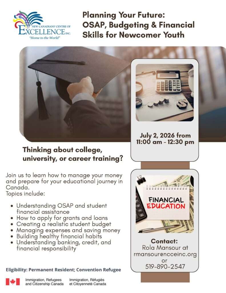 Planning Your Future: OSAP, Budgeting & Financial Skills for Newcomer Youth