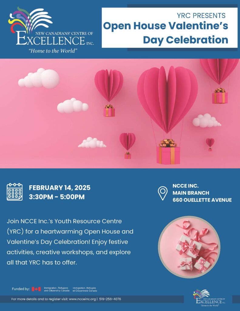 Open House Valentine’s Day Celebration @ NCCE Inc. - Main Branch | Windsor | Ontario | Canada