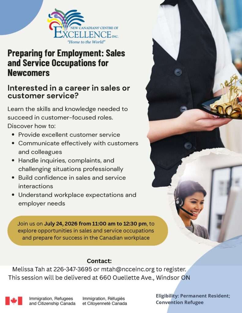 Preparing for Employment: Sales and Service Occupations for Newcomers