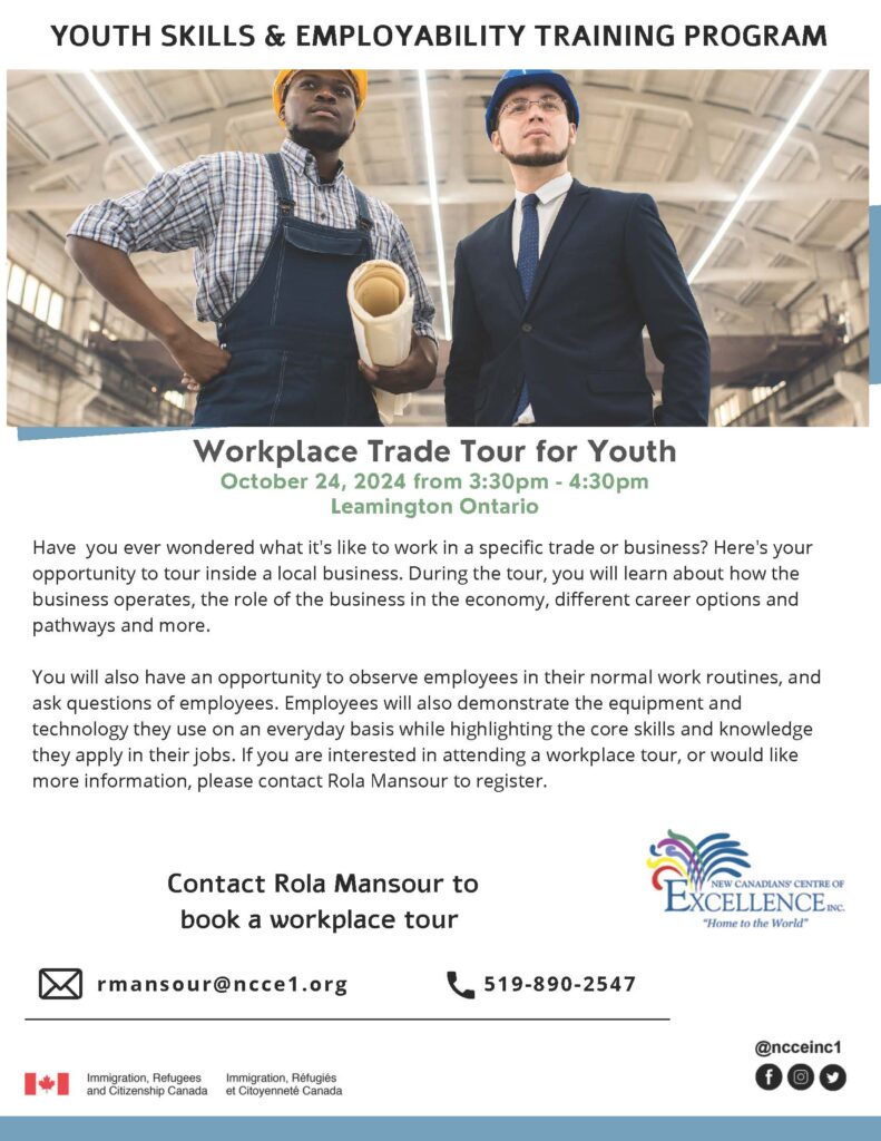 Skills & Employability Training Program: Workplace Trade Tour for Youth