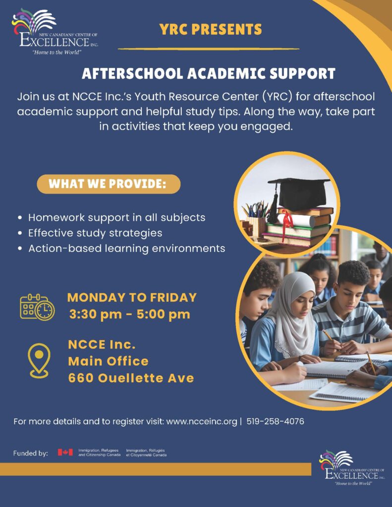 After School Academic Support @ NCCE Inc. - Main Branch | Windsor | Ontario | Canada