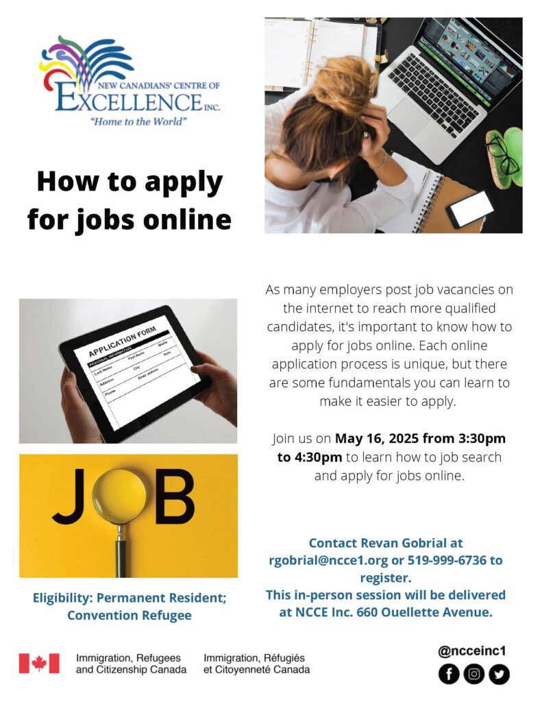 How to Apply for Jobs Online @ NCCE Inc. - Main Branch | Windsor | Ontario | Canada